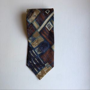 Canali Patterned Neutral Tie